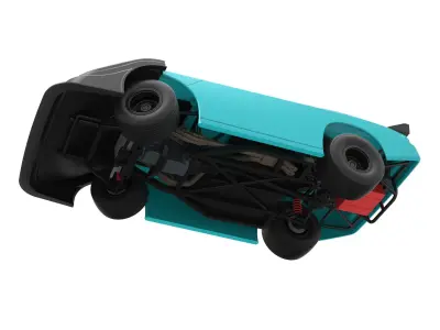 Australian Super Sedan Version 2 while turning Scale 1 to 25 3D print model