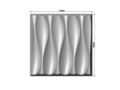 3d wall organic dune decorative panel relief  3D print model