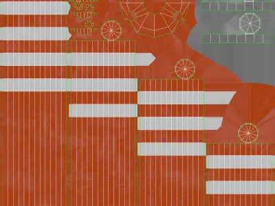 Japanese soft road post Low-poly 3D model