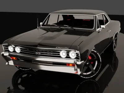 chevrolet Chevelle ss 1967 Low-poly 3D model