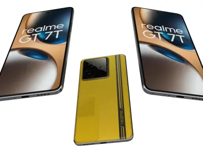 Realme GT 7T Racing Yellow 3D model