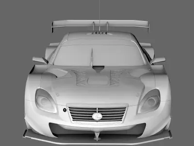 Lexus SC430 GT500 Low-poly 3D model