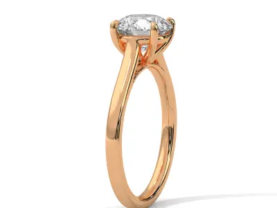 solitaire ring with detail images and 360 render videos 28 3D print model