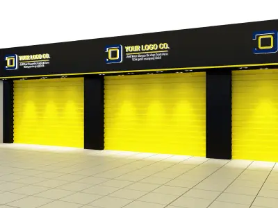 Car service entrance logo sign a607C  3D model