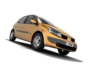 Renault Scenic II 2003 Low-poly 3D model