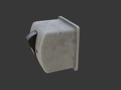 Old Soviet Switch Low-poly 3D model