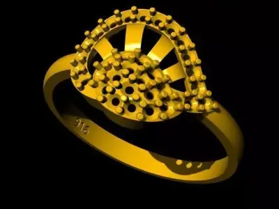 diamond ring 3dm file 3D print model purchase