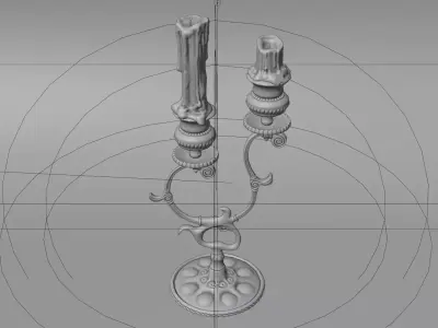 Ornate Vintage Candelabra 3D model