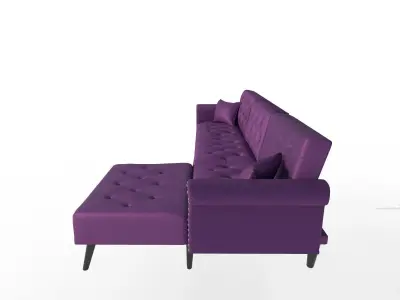Velvet sofa Low-poly 3D model