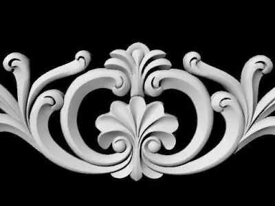Central decor ornament for furniture 3D model 437