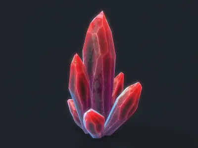 Crystal Low-poly 3D model