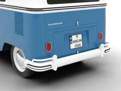 Volkswagen T1 Combi 1950 3d model 3D model