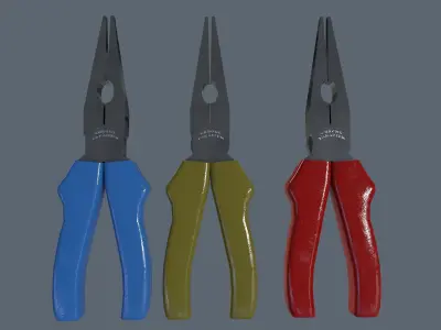 nose pliers Low-poly 3D model