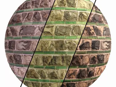 Ston Wall Material 18- Stone Wall Pbr 4k Texture