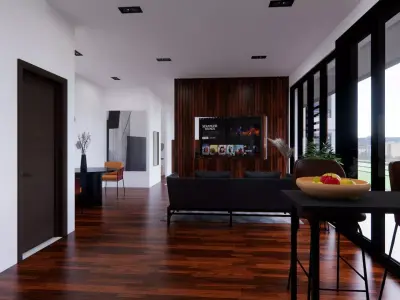 2 BEDROOM APARTMENT including open kitchen and bathroom 3D model