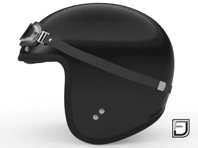 Black R Helmet H09 3D model
