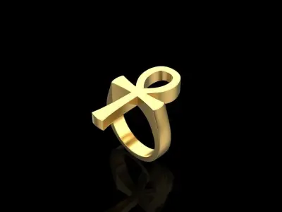 Ankh cross ring model 889 3D print model