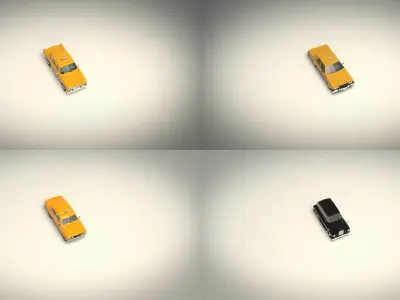 Low Poly Taxi Pack