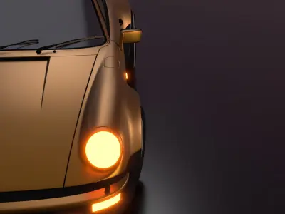 porsche 911 classic LowPoly Low-poly 3D model