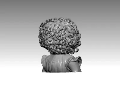 Girl Curly  Doll 3D print model