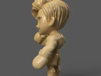 Cute Boxer 3D Model STL File for Decoration Print 3D print model