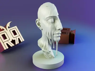 Melting Serenity Bust 3D print model