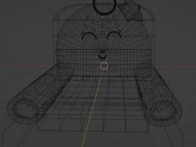 Cute sofa bed for girl room Free low-poly 3D model