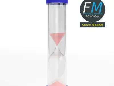 Toy sand timer hourglass 2 3D model
