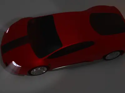 red Car low poly Low-poly 3D model