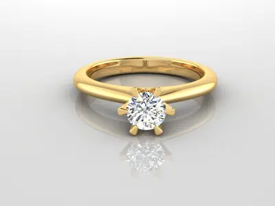 Ring M26    The luxury female ring with gem wedding 3D print model