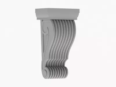 Scroll Corbel 05 3D model