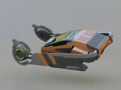 sci-fi vehicle 3D model