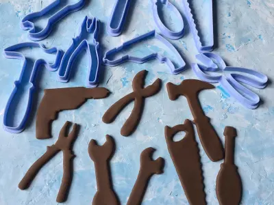 Set of tools Cookie Cutter 3D print model