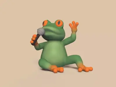 Singer  Frog 3D print model