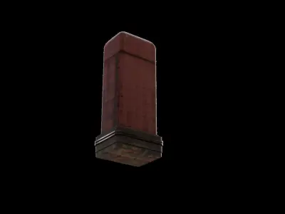 Old Timey Gas Pump Low-poly 3D model