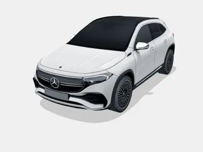 Mercedes-Benz EQA 2022 Low-poly 3D model