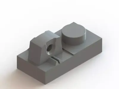 Lego 1 x 2 Click Plate Free 3D model