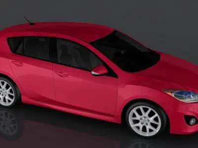 Mazda 3 2010 Low-poly 3D model