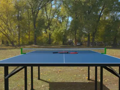 ping-pong table Low-poly 3D model