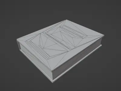 Voxel Black Book Low-poly 3D model