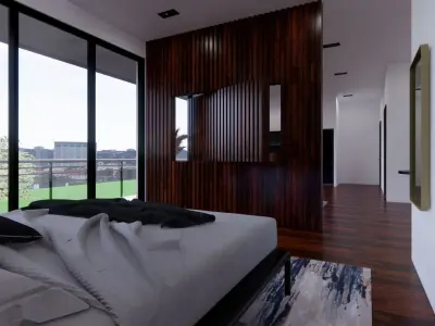 2 BEDROOM APARTMENT including open kitchen and bathroom 3D model