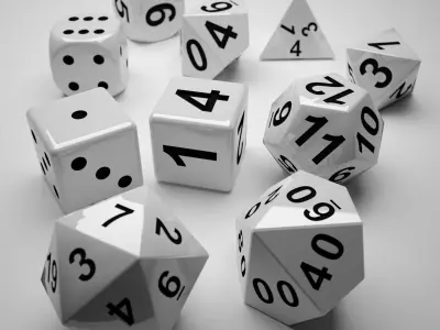 Role Playing Dice - Complete Set - 3D Print Ready 3D model