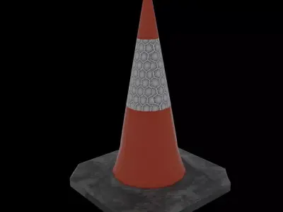 Street Cone - game ready Low-poly 3D model