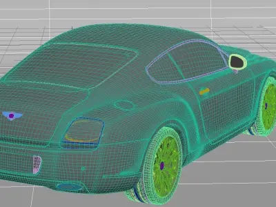 Bentley continental Low-poly 3D model