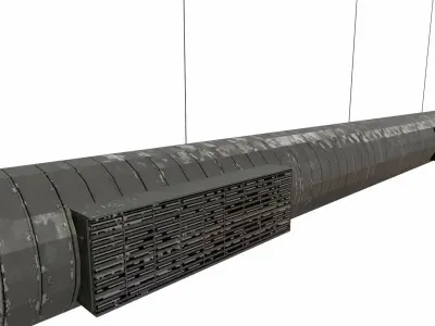 Airduct Hanging Low Poly Low-poly 3D model