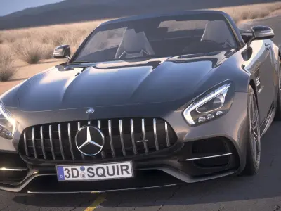 Mercedes AMG GT C Roadster 2017 Desert 3D model