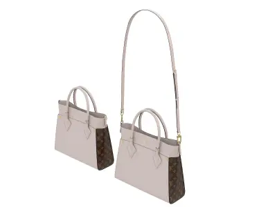 Louis Vuitton On My Side MM Bag Greige Low-poly 3D model