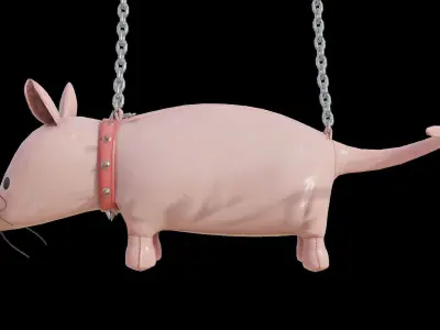 Cute pink bag v14 no character 3D model