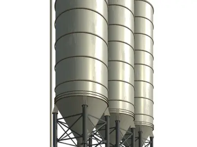 Industrial silo 3D model