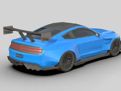  3D Sport Car 2025 Low-poly 3D model